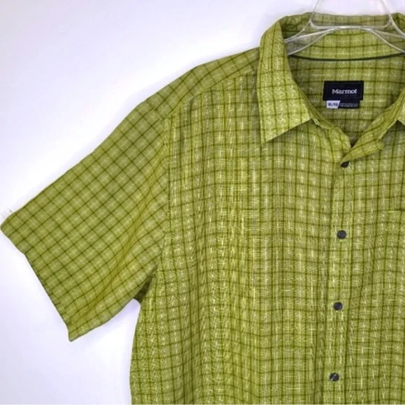 Marmot Green Checkered Casual Shirt - Picture 2 of 7